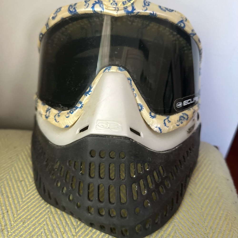 JT Paintball Mask with Blue Dragons